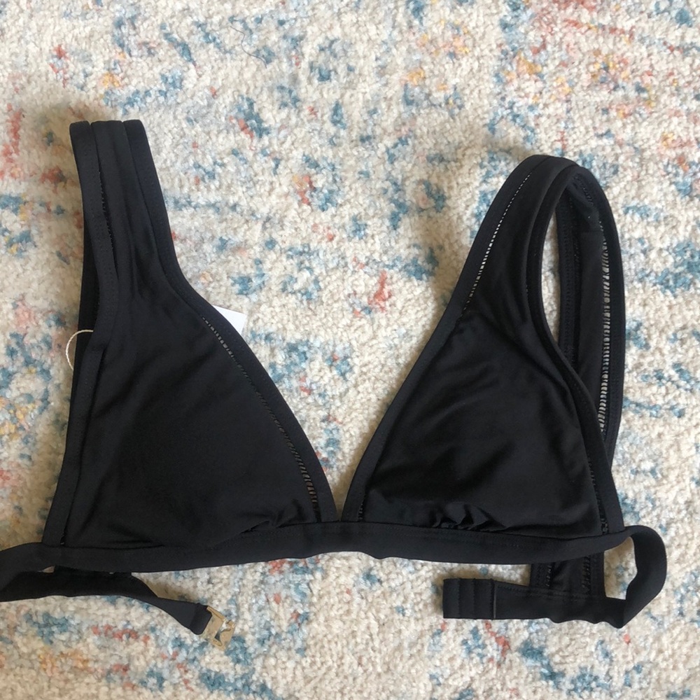 NWT Andie Swim black bikini top XS